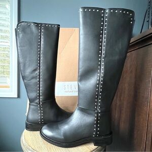 Steven Zoe Leather Riding Boots